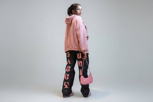 BAGGY UNIT pink logo jeans