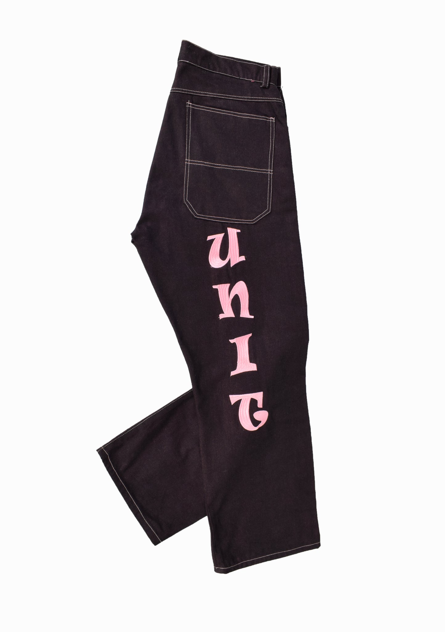 BAGGY UNIT pink logo jeans