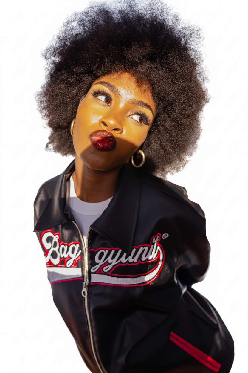 baggy. unit leather jacket
