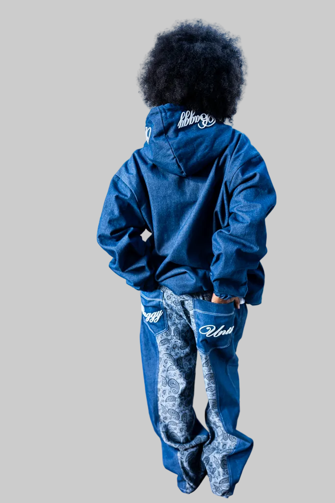 Blue heavy denim 2 piece