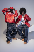 baggy unit leather jacket