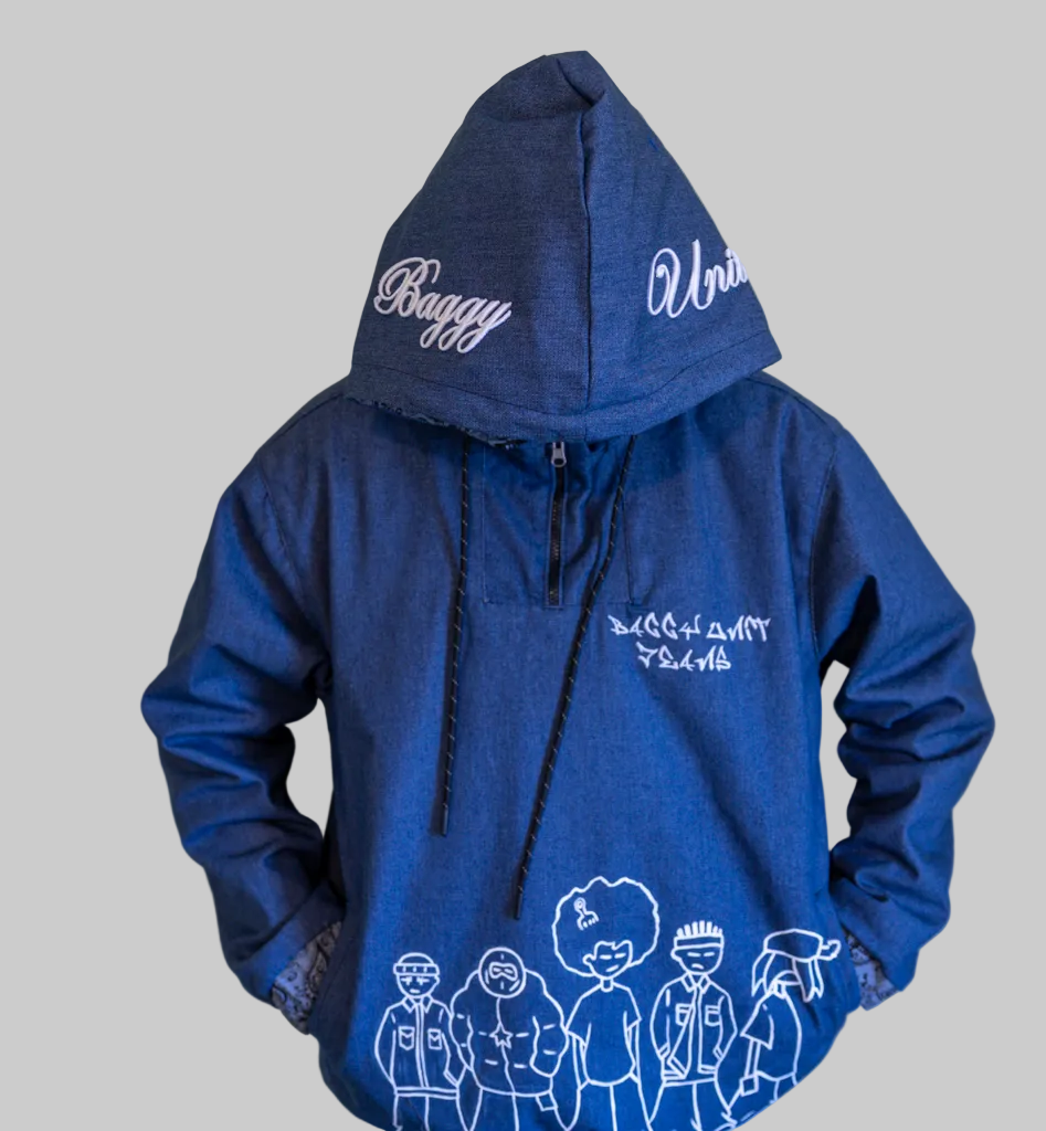 Double sided Denim hoodie